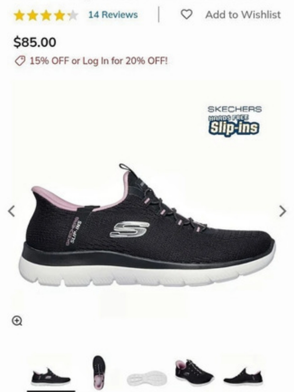 Skechers Slip-Ins: Summits - Drome Chaser Slip-On Sneakers Black & Pink